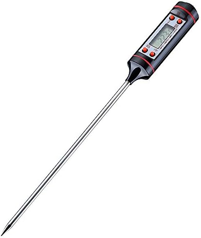 Kayier Cooking Thermometers, Digital Stainless Cooking Thermometer with Instant Read, Long Probe, LCD Screen, Anti-Corrosion, Best for Food, Meat, Grill, BBQ, Milk, and Bath Water