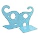 Rbenxia Cute Elephant Bookends Nonskid Art Bookend Gift Blue Elephant Nonskid Bookends Book Rack Book Organizer1 Pair for Office School Library
