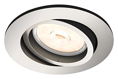 Philips Lighting Donegal Faretto da Incasso, Attacco GU10, Rotonda, Cromato Satinato