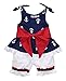 Infant Baby Girl Anchor Bow Vest Tops T-Shirt+Shorts Pants 2pcs Outfits Set (0-6 Months, Navy Blue&White)