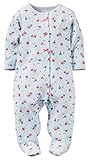 Carters Baby Girls Cotton Sleep & Play (9 Months, Blue Flowers)