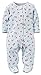 Carters Baby Girls Cotton Sleep & Play (9 Months, Blue Flowers)
