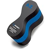 AZSPORT One Piece Pull Buoy Training Aid, Perfect Swimming Tool to Improve Balance and Water Resistance, Black and Blue