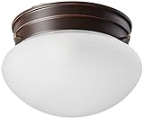 Nuvo Lighting 60/2641 Single Light Small Mushroom Flush Mount Ceiling Fixture with Frosted Glass Shade (Tools &amp; Home Improvement)
