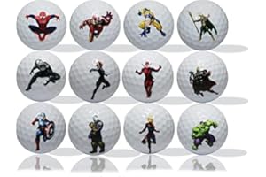 GBM GOLF BALL MANUFACTURERS GBM Superhero Golf Balls – Set of 12 with Fun Superhero Designs | Funny Gift for Men, Dad, Kids, Birthdays, Holidays, or Golf Enthusiasts