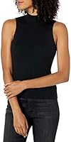 The Drop Women's Karolina Sleeveless Mock Neck Rib Sweater