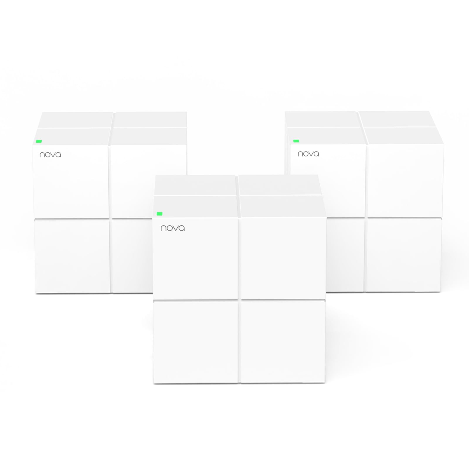 Tenda Nova Mesh WiFi System (MW6)-Up to 6000 sq.ft. Whole Home Coverage, WiFi Router and Extender Replacement, Gigabit Mesh Router for Wireless Internet, Works with Alexa, Parental Controls, 3-pack