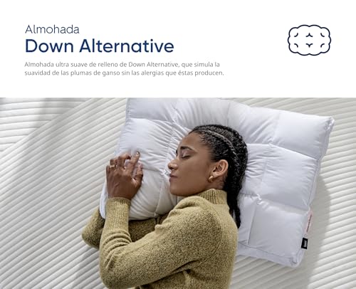 Travesseiro Luuna Down Alternative, Ultra Soft Cruelty Free, Altura Ajustável 2 Inserções, Capa 30% Algodão OEKO-TEX, 30 Noites de Teste.