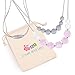 Louie and Leo Layered Double Strand Silicone Teething Necklace for Mom (Quartz Pink)