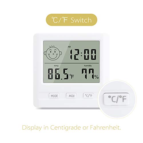 BEYELIAN Beauty Salon Use Digital Thermo Hygrometer Indoor Humidity Temperature Monitor ℃/℉ Switch for Home, Office, Greenhouse, Warehouse - Thumbnail 2