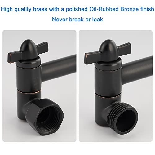 16 Inch Extra Long Adjustable Shower Head Extension Arm with Lock