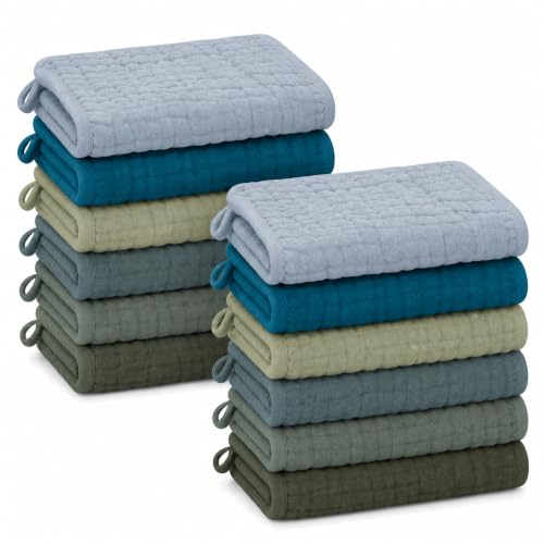 Sweet Dolphin Baby Muslin Washcloths