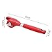 Besiva Smooth Edge Handy Stainless Steel Can Opener with Turn Knob and Soft Grip Handle, Red