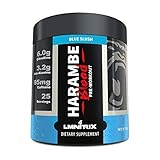 Harambe Blood Preworkout Powder for Men & Women - Extreme Pump and Energy Supplement - Blue Slush - 350g