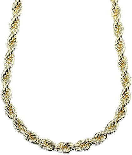 Mega Jewellery Gold Plated RUN DMC HIP HOP Rope Chain, Dookie Chain 8mm X 24" FILLED - BEST QUALITY