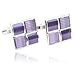 Digabi Square Purple Glazing Cufflinks with Box