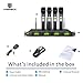 PRORECK UK-4000 UHF 4 Channel Wireless Microphone System with Four Handheld Microphone, Perfect for Party/Wedding/Church/Conference/Speech (UK-4000)