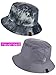 C.C Unisex 100% Cotton Packable Reversible Tie Dye Bucket Sun Hat, Black/Grey