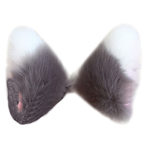ACTLATI 1 Pair Cute Fox Ears Hair Clip Faux Fur Hairpin Cosplay Barrette Fancy Dress Headwear