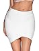 Meilun Women's Rayon Bandage Bodycon Mini Skirt (Medium, White)