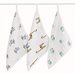 aden + anais washcloth Set 3 Pack, Jungle jam
