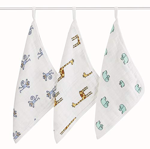 aden + anais washcloth Set 3 Pack, Jungle jam