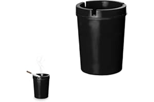 JUSTTOP Car Ashtray, Self-Extinguishing Smokeless Butt Bucket Ash Tray Cigarette Holder, Detachable Portable Ashtrays for Car