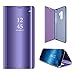 Galaxy S9 Plus Case, Translucent View Mirror Flip Electroplate Stand Case for Samsung Galaxy S9plus (Violet)