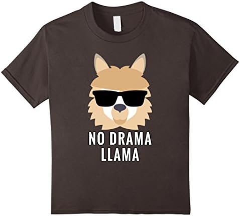 Kids No Drama Llama Shirt Funny Llama T-Shirt 8 Asphalt