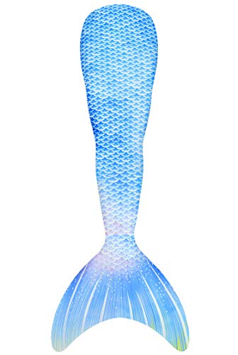YORKING Mermaid Tail for Swimming - Swimsuit for Kids, Boys and Girls (No Monofin) - Dream blue-130