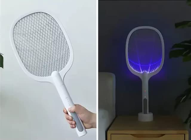 Raquete Elétrica Recarregável Bivolt Mata Pernilongos Moscas CM21