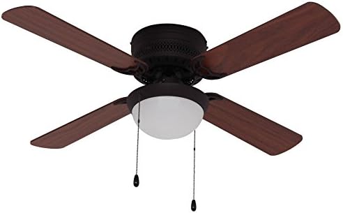 42" Hugger Ceiling Fan with Light Kit - Oil Rubbed Bronze
