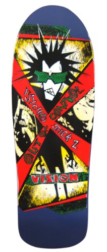 Vision Psycho Stick 2 Reissue Skateboard Deck, Purple, 10 x 31.75-Inch