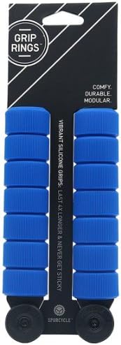 SpurCycle Grip Ring Sets (Pack of 14) with End Plugs, Blue by SpurCycle