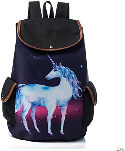 Fashion Galaxy Space Female Drawstring Backpacks Cartoon Unicorn Print Bookbag For Teenager Girls Star School Backpack 001175c