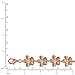 Honolulu Jewelry Company 14k Rose Gold Plated Sterling Silver Plumeria Bracelet with CZs