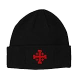 Custom Patch Beanie Jerusalem Cross B Embroidery