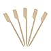 200 Count | KingSeal Natural Green Bamboo Wood Paddle Picks, Skewers for Appetizers and Cocktails, 3.5 Inches - 2 Packs of 100