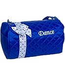 Girls Dance Duffle Bag w/ Polka Dot Bow (Blue)