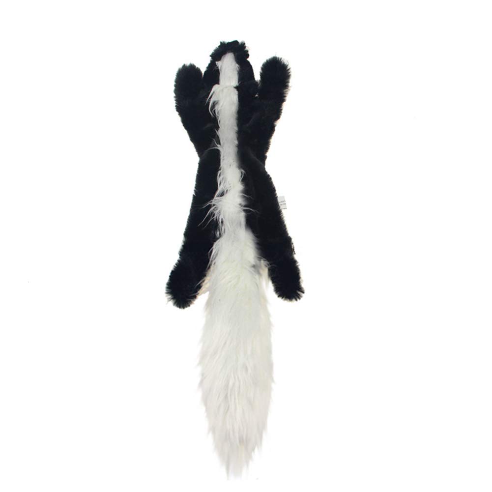 OMEM 2 Pack Plush Stuffingless Dog Chew Toys Dog Squeak Toys (skunk)