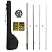 NetAngler Fly Fishing Combo,Lightweight Portable Rod and Reel Kit,Graphite Pole with Carbon Fiber Blanks and Chromed Stainless-Steel Snake Guides 4-Piece,with Carry Bag(5-6#)