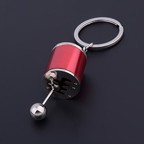 MeiBoAll 1 Pcs Car Key Chain Creative Auto Part Six-speed Manual Gearbox Model Automobile Key Ring for Most Car Red