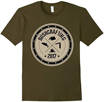 Mens Bushcrafting 2017 T Shirt Small Olive