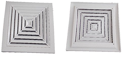 Air Ventilation Plastic Grill Cover 190mm x190mm Ceiling Grille/White