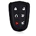 Massimiliano Incas Dobrev 6 Buttons Silicone Case Protector Key Fob Cover Smart Car Remote Holder for 2015 2016 2017 Cadillac Escalade ESV FCC ID: HYQ2AB (Black)