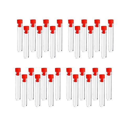 Tcplyn Plastic Felting Sewing Needles Container Clear Needle Storage Tubes with Cap Sewing Needles Storage Bottles Holder 30 Pieces (Needles Not Include)