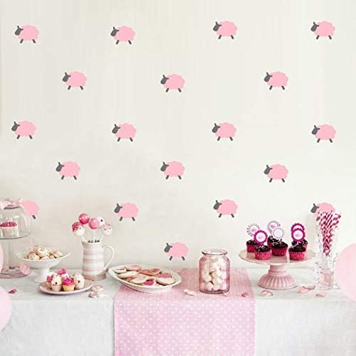 KoalaBear Brand Wall Decals Lambs Wall Peel & Stick Removable Mini Sticker For Girl's Bedroom/Playroom/Nursery, 27 PCS