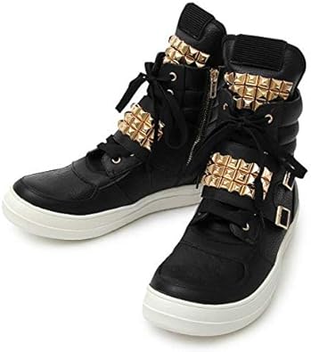 Amazon ジェネレスセレクト ハイカットスニーカー 厚底ハイカット 厚底スニーカー スタッズスニーカー メンズ Ncb 1011 L 27 0 27 5 ブラック スニーカー