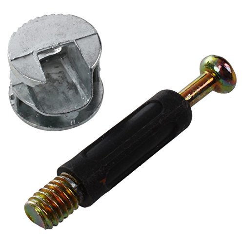 Luckycivia 50 Sets Cam Fitting with Dowel 3in1 Hardware Connectors