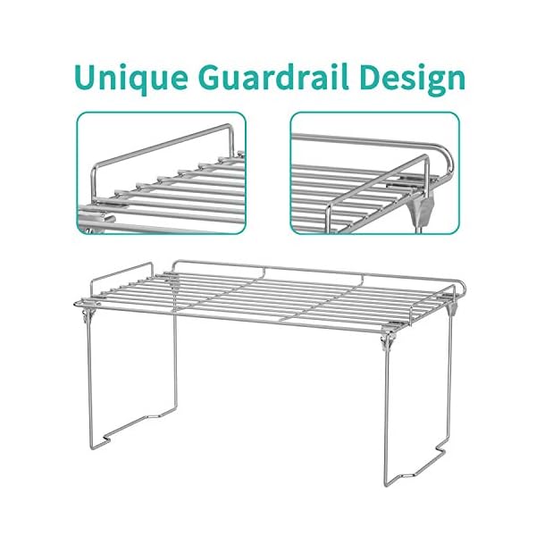 HapiRm-Cupboard-Organiser-Kitchen-Shelf-Organiser-Insert-Dish-and-Spice-Rack-Cupboard-Shelf-Stackable-for-Food-Kitchen-Accessories-and-Utensils-Made-of-Stainless-Steel-2-Pack HapiRm Kitchen Cupboard Organiser Shelf Organiser Kitchen Storage, Stackable Plate Organiser for Kitchen Cupboard…